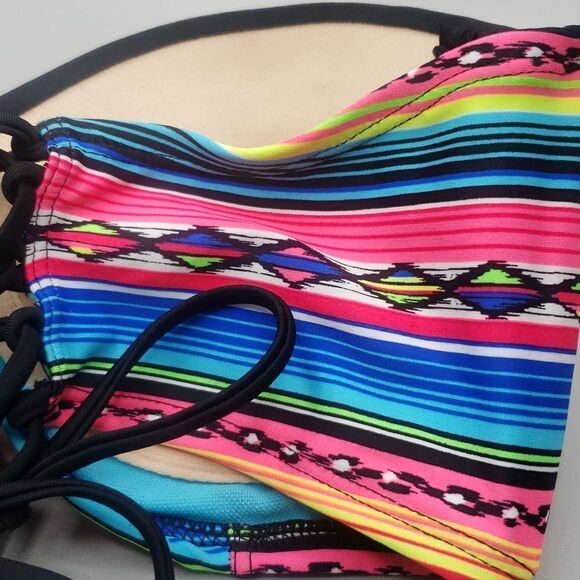 Joe Boxer Large Underwire Padded Bandeau Bikini Top - Picture 7 of 12